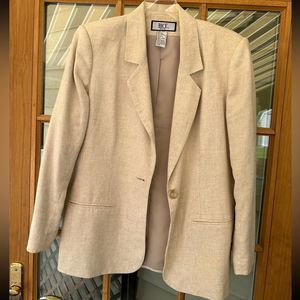 Bicè tan lined suit jacket size 8p